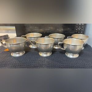 Grand Silver Co. NY WEAR-BRITE Nickel Silver cups - Vintage Antique 1940's